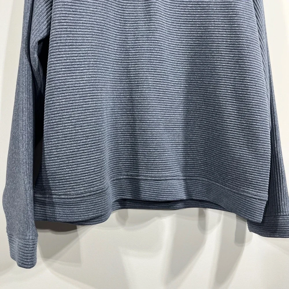 Swannies Golf Mens XXL Blue Ribbed Quarter Zip Pullover‎ Performance Sweatshirt